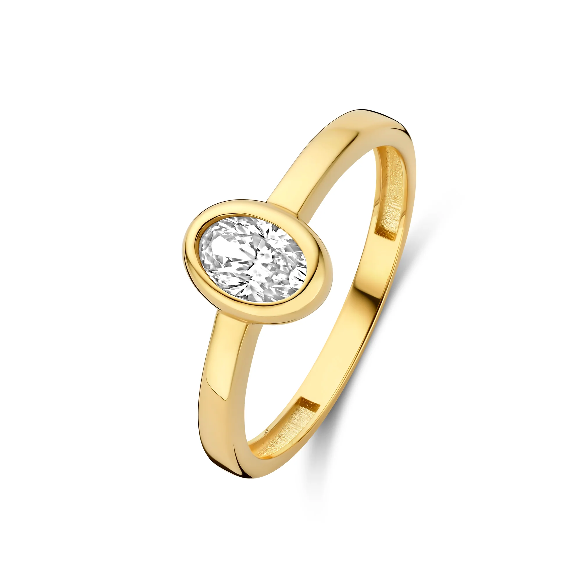 Le Marais Sophie 14 Karat Gold Ring With Zirconia Stone