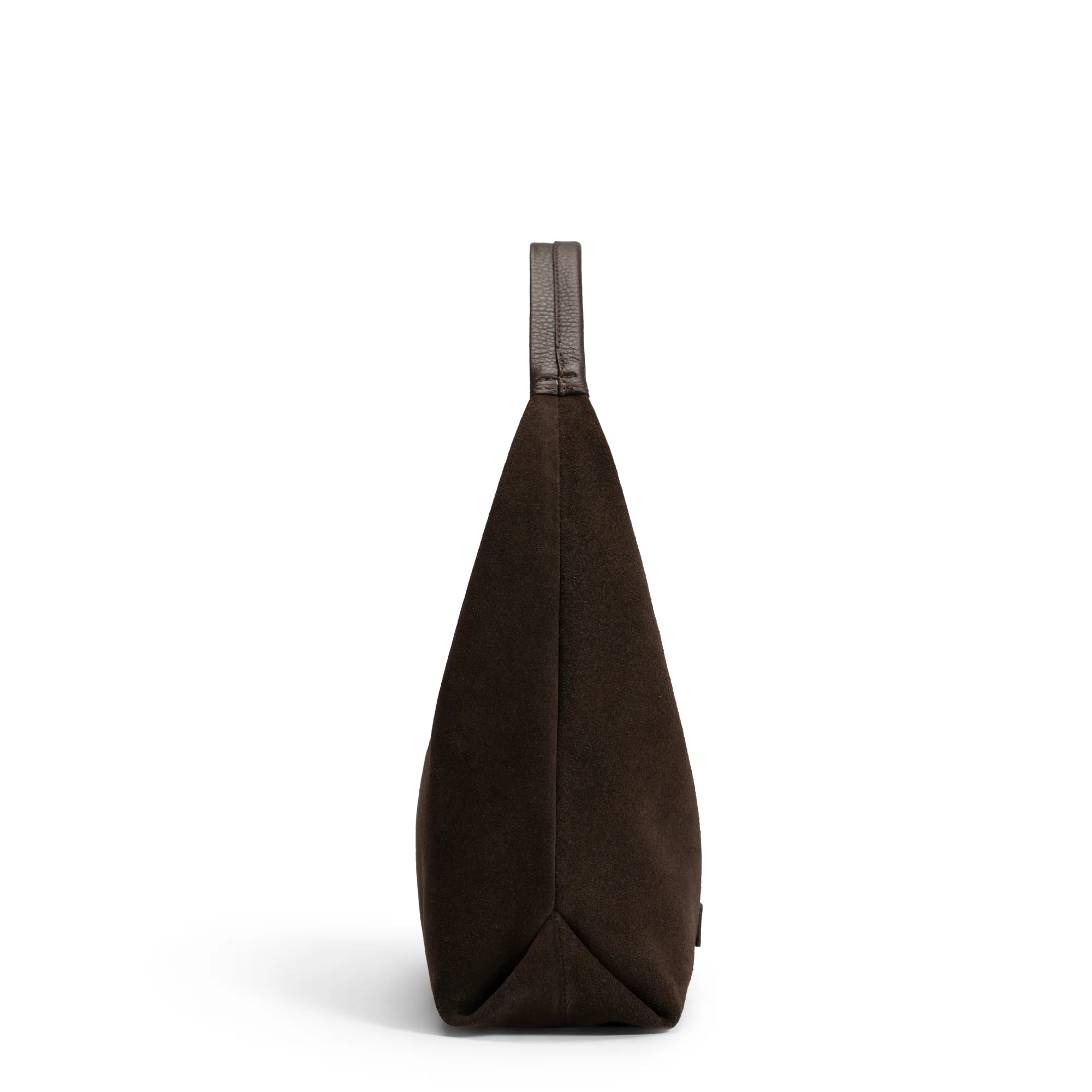 Honoré Grace mini dark brown suede handbag - Image 4
