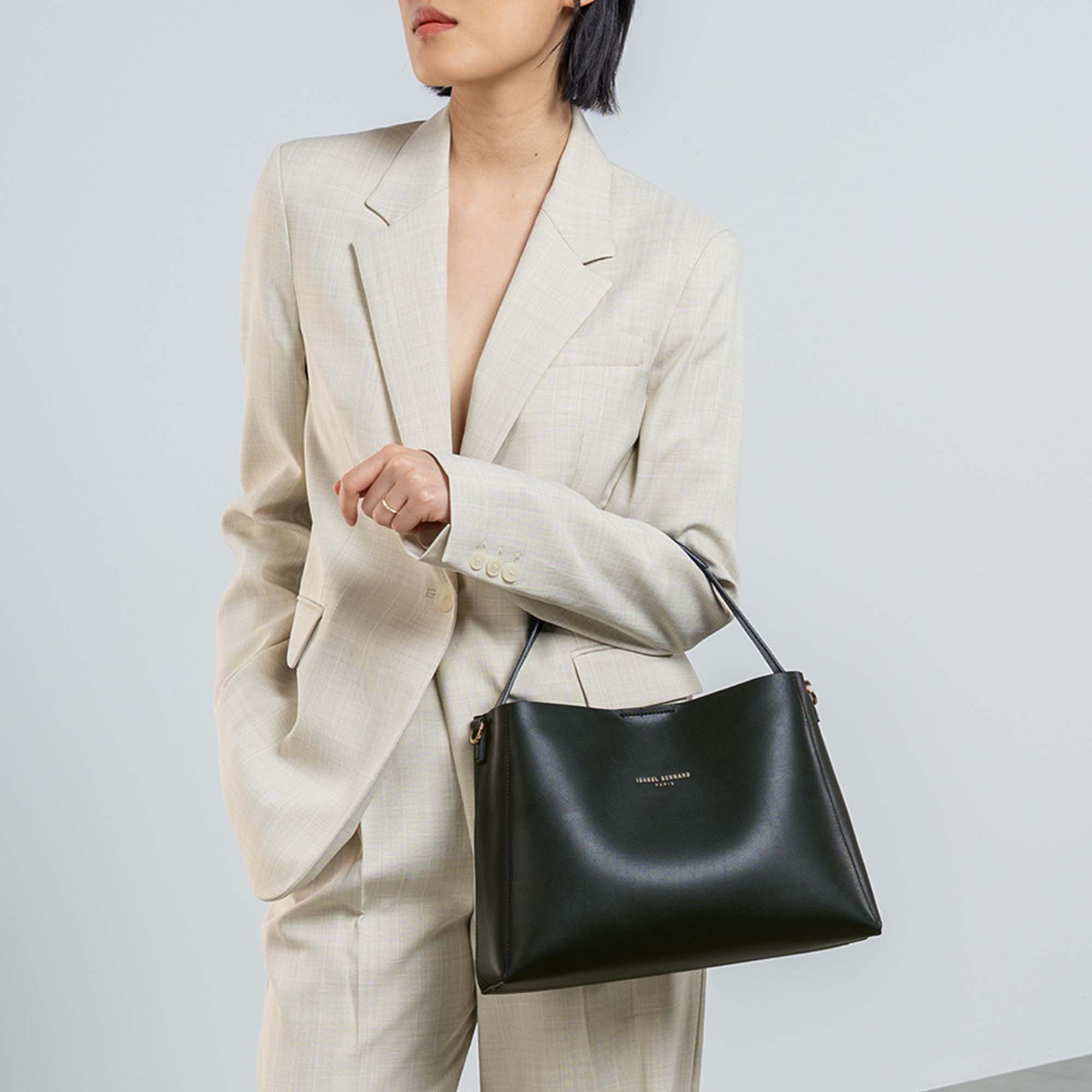 Montmartre Béatrice black vegetable tanned leather handbag - Image 2