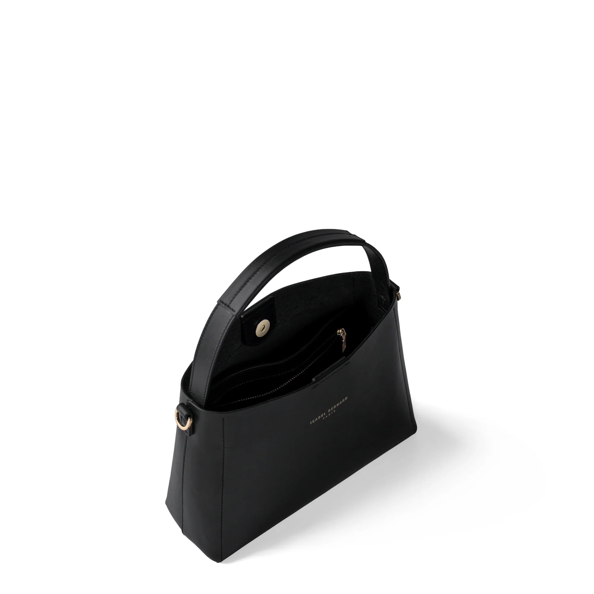 Montmartre Béatrice Midi black vegetable tanned leather handbag - Image 9