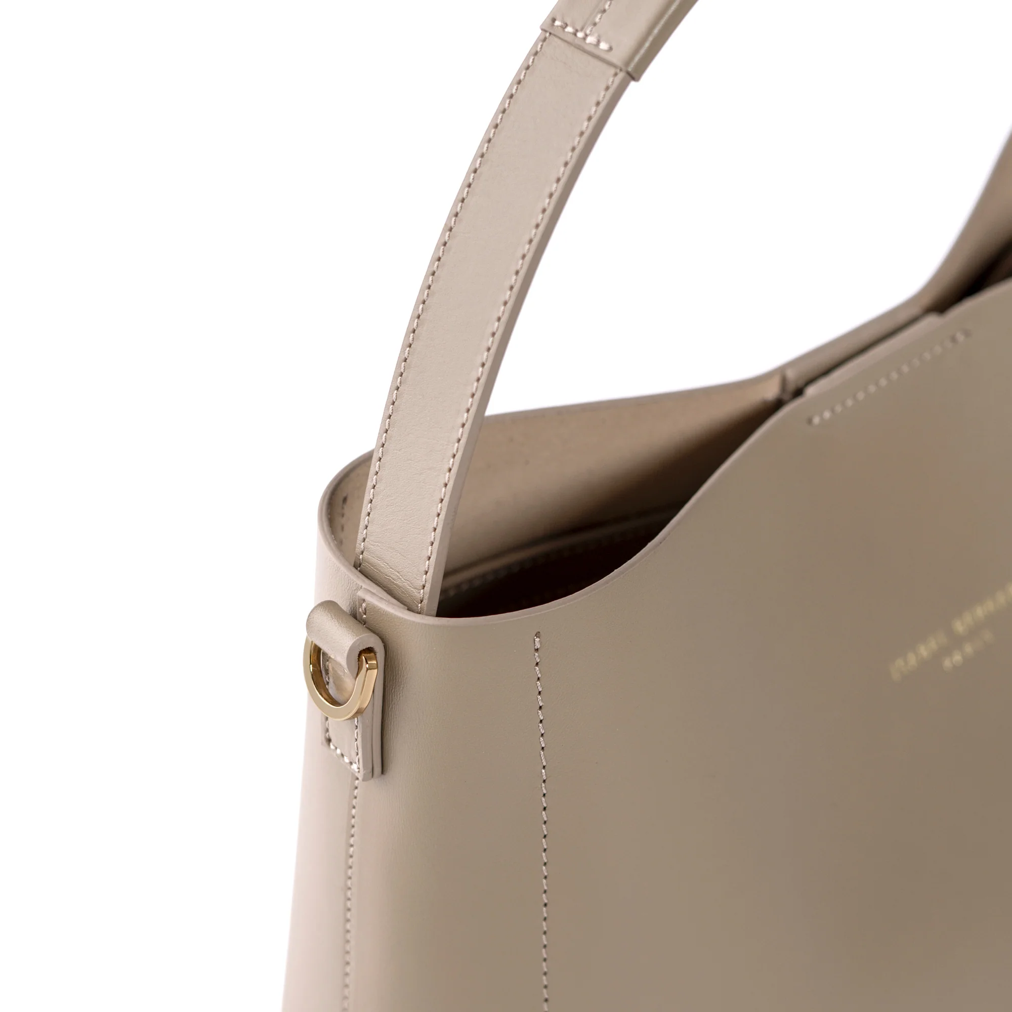 Montmartre Béatrice taupe vegetable tanned leather handbag - Image 6