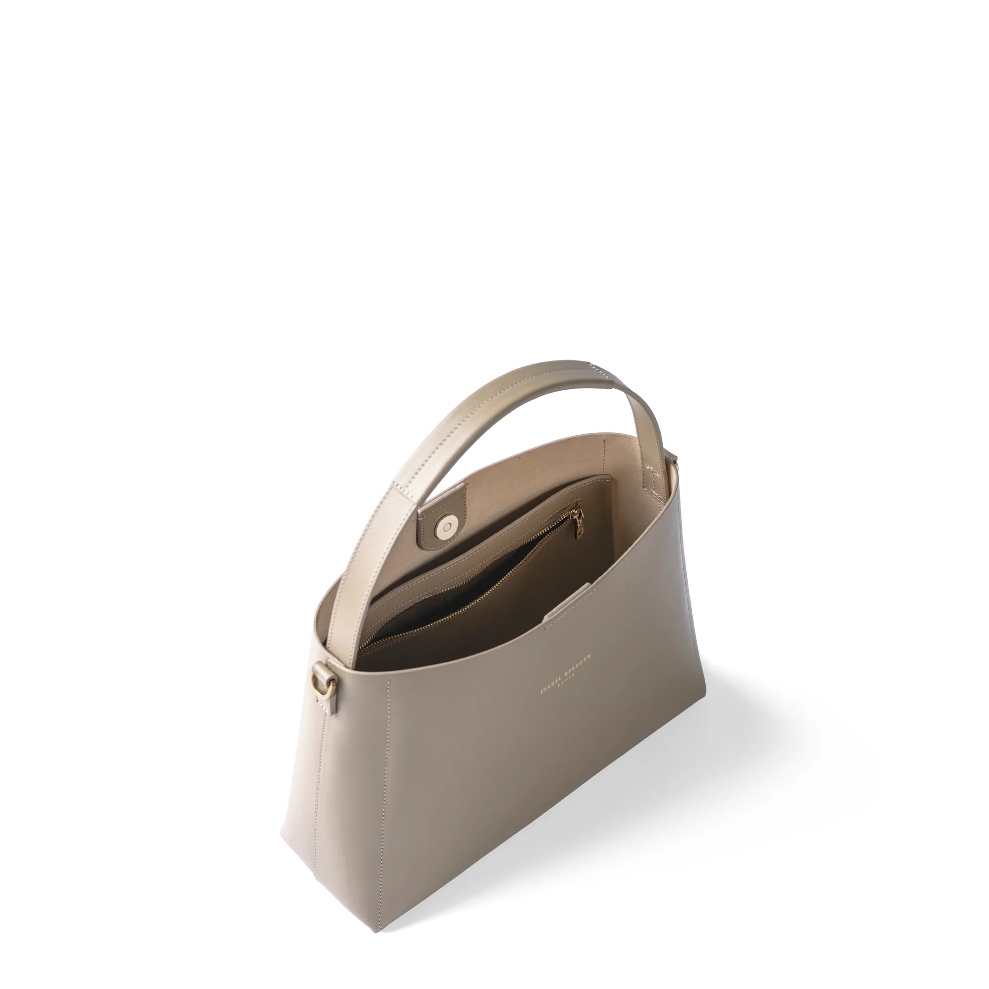Montmartre Béatrice taupe vegetable tanned leather handbag - Image 9