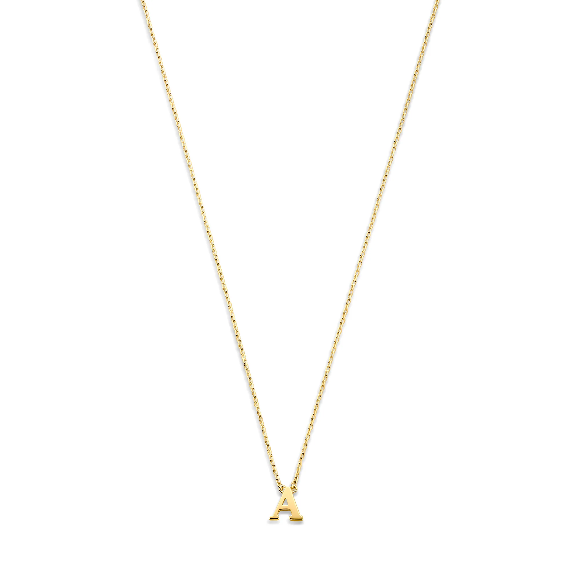 Le Marais Chloé 14 karat gold initial necklace with letter