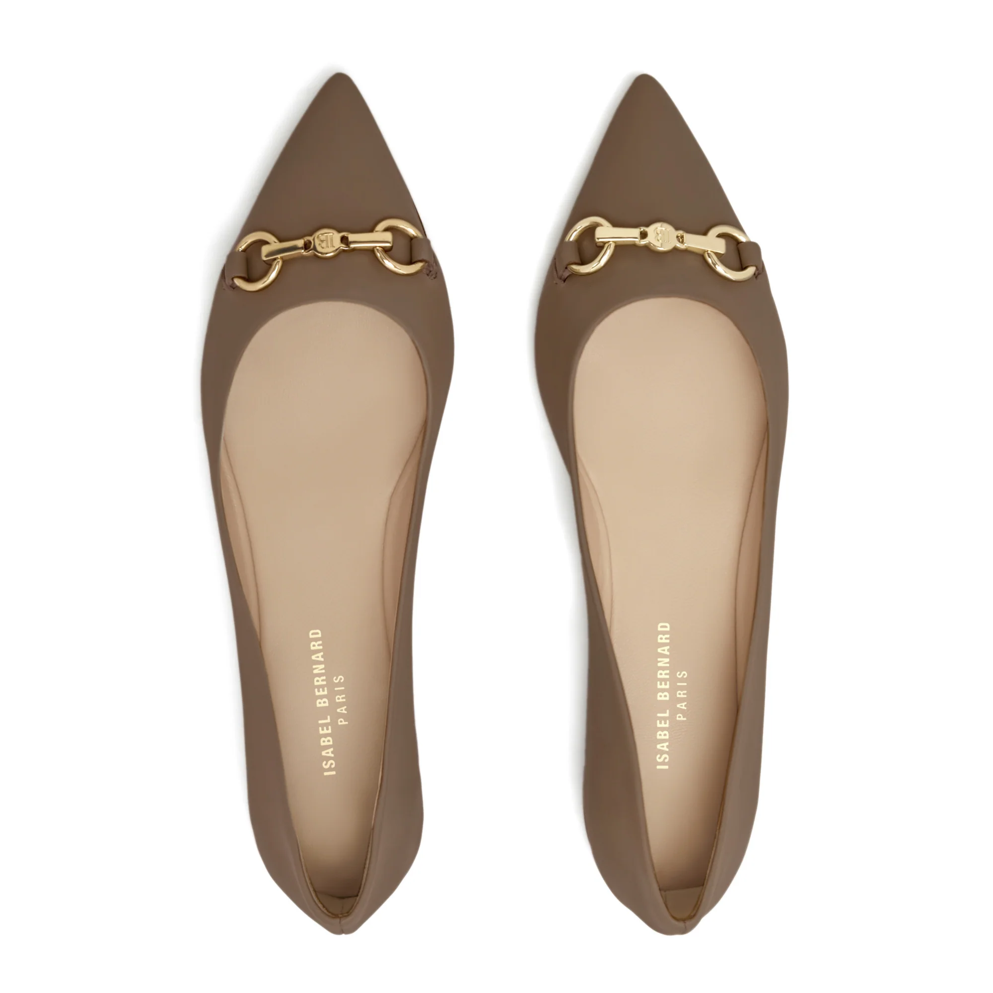Vendôme Elita taupe calfskin leather ballerinas - Image 8