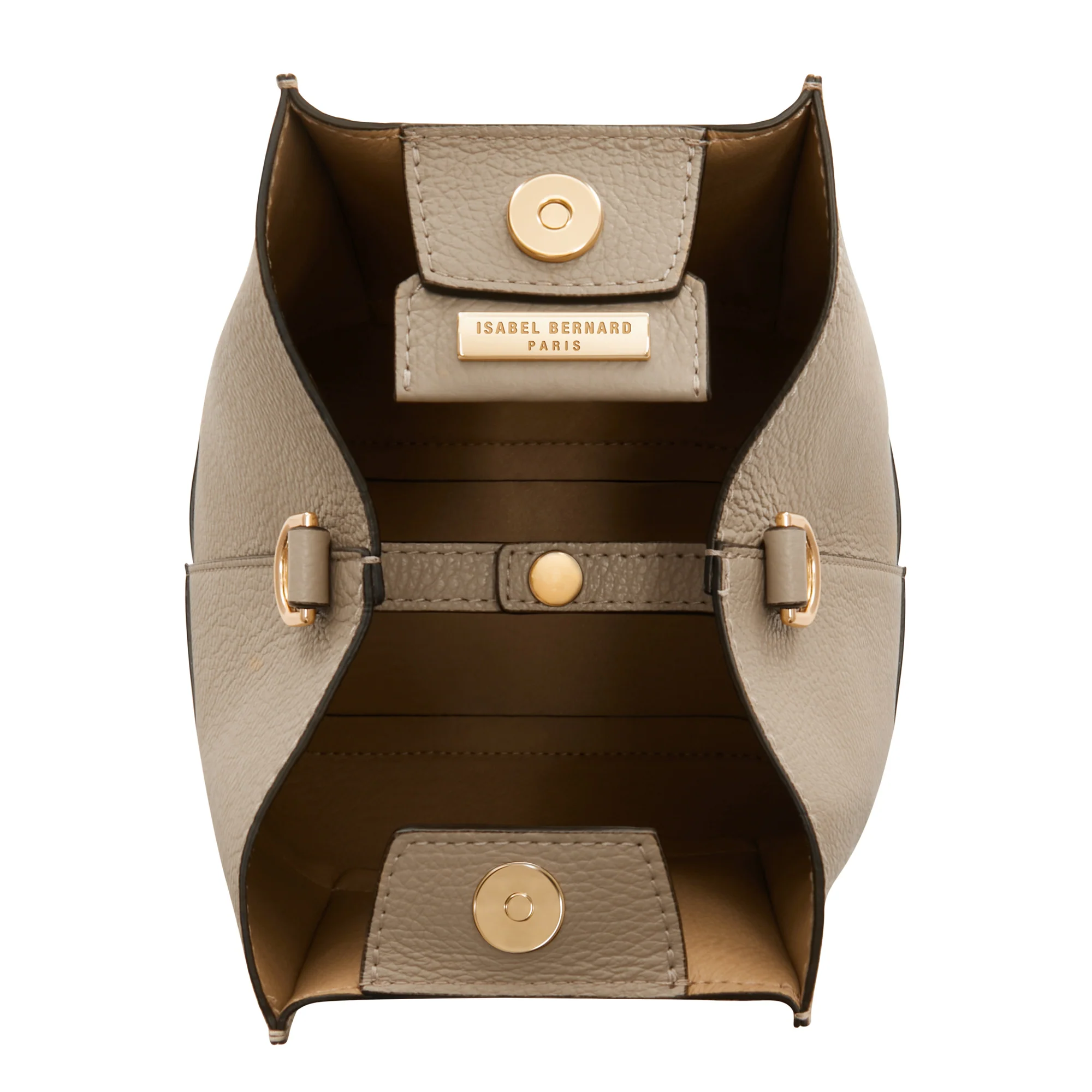 Femme Forte Minette taupe calfskin leather handbag - Image 7