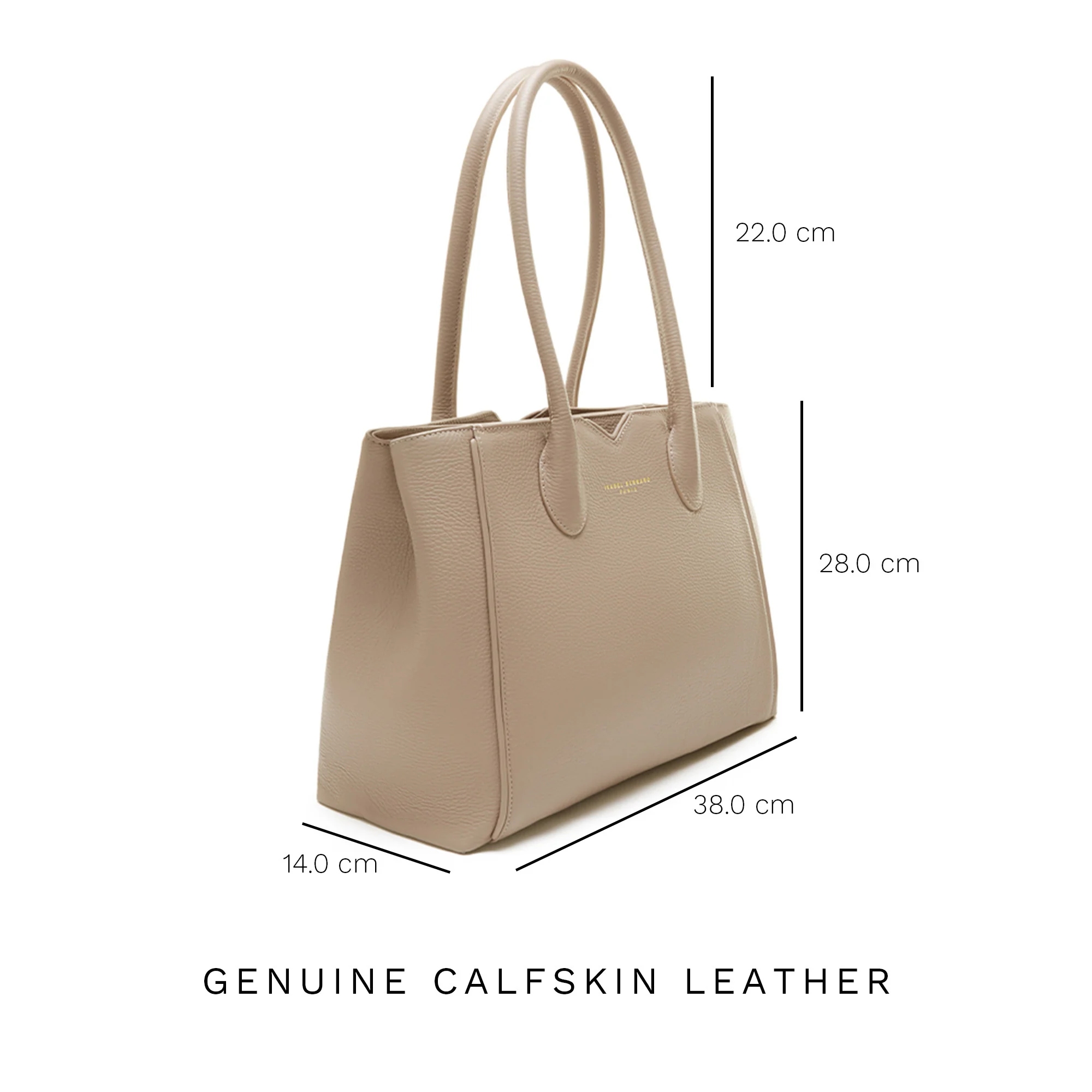 Honoré Cloe taupe calfskin leather handbag - Image 7