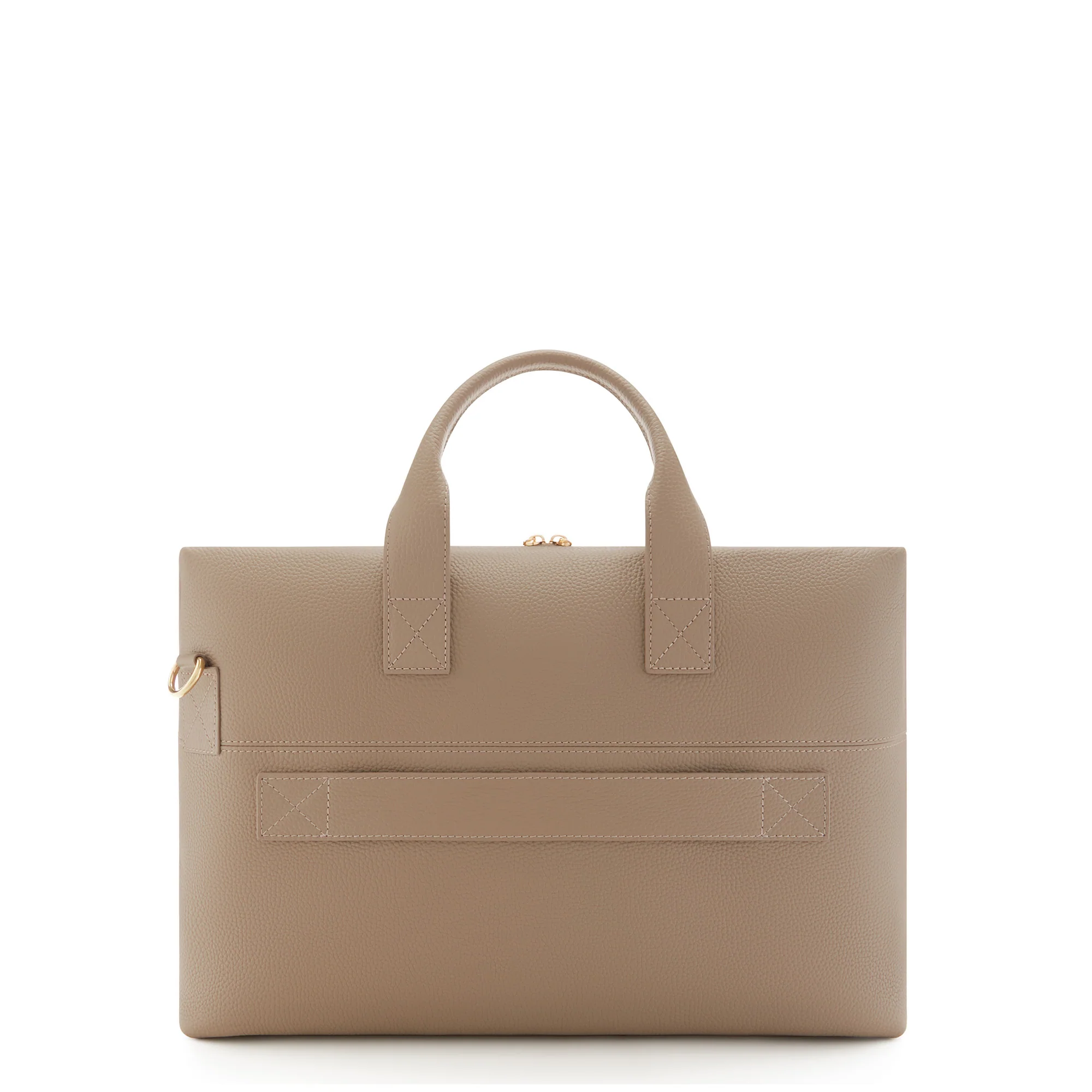 Honoré Anique taupe calfskin leather handbag with 16.4 inch laptop pocket - Image 5
