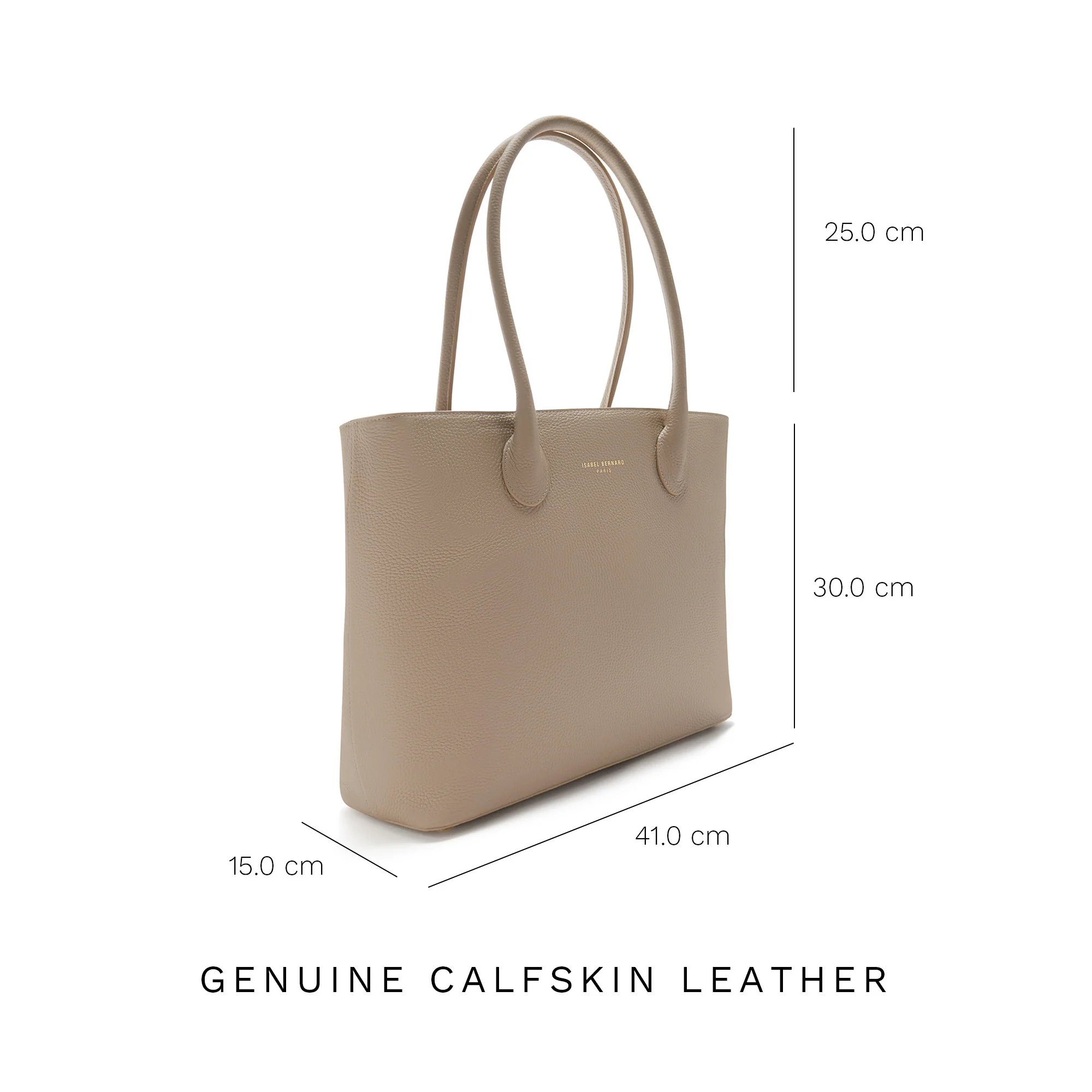Honoré Lysanne taupe calfskin leather shopper - Image 8