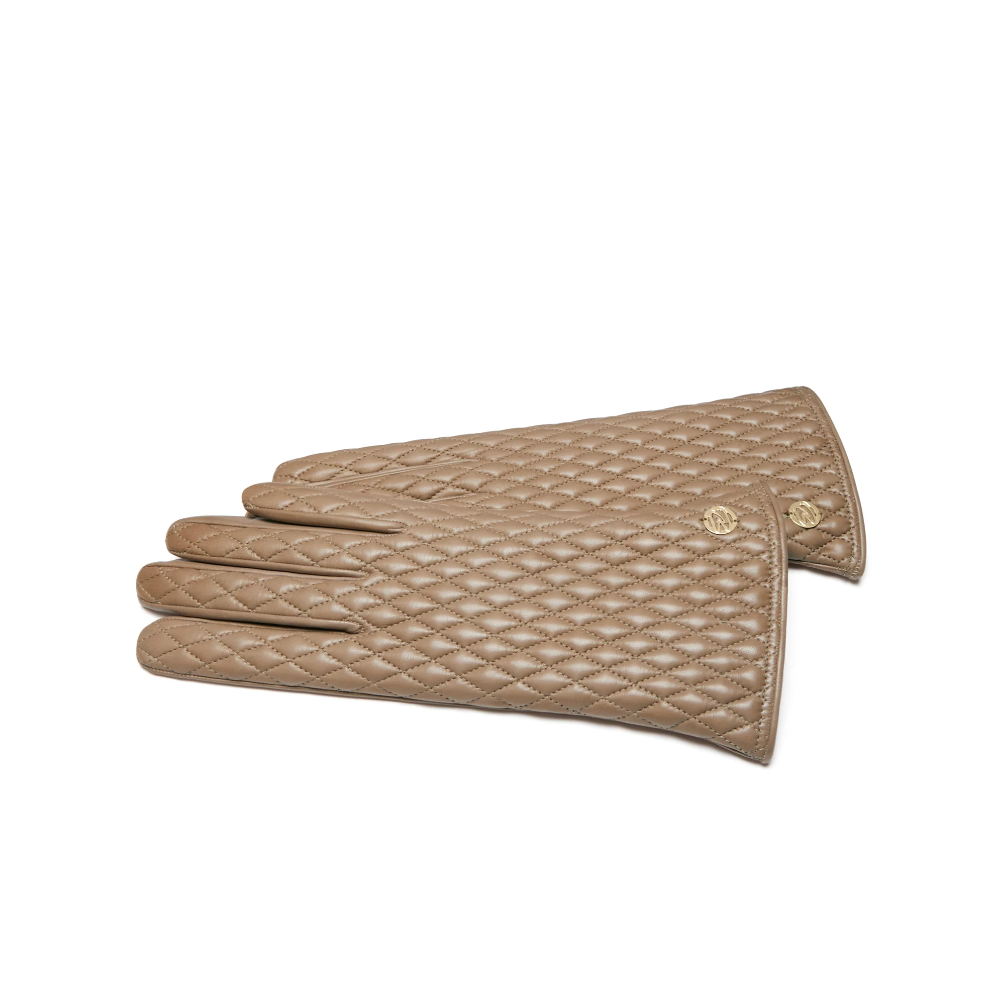 Honoré Rosette taupe goatskin leather gloves - Image 6