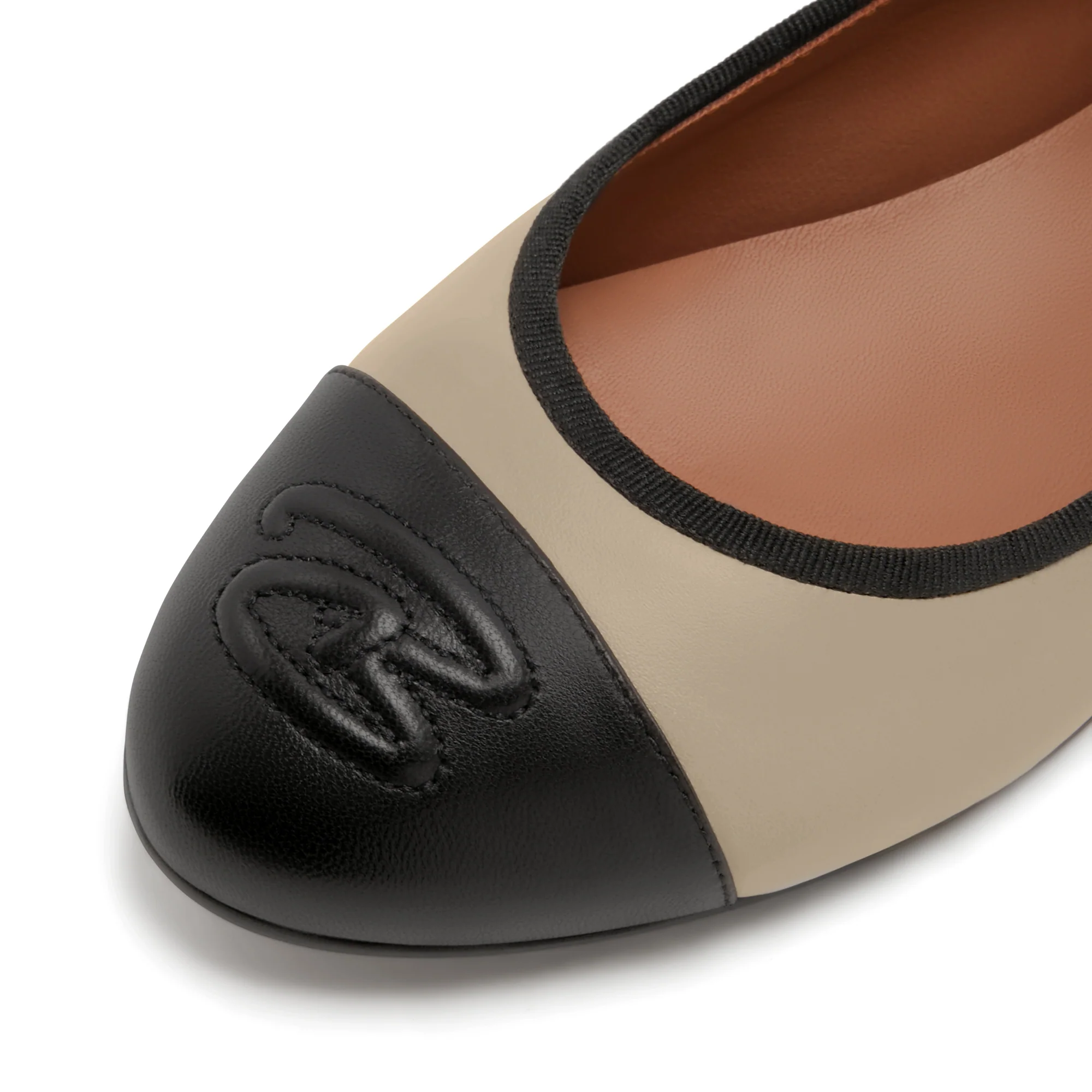 Vendôme Ynes taupe calfskin leather ballerinas - Image 8