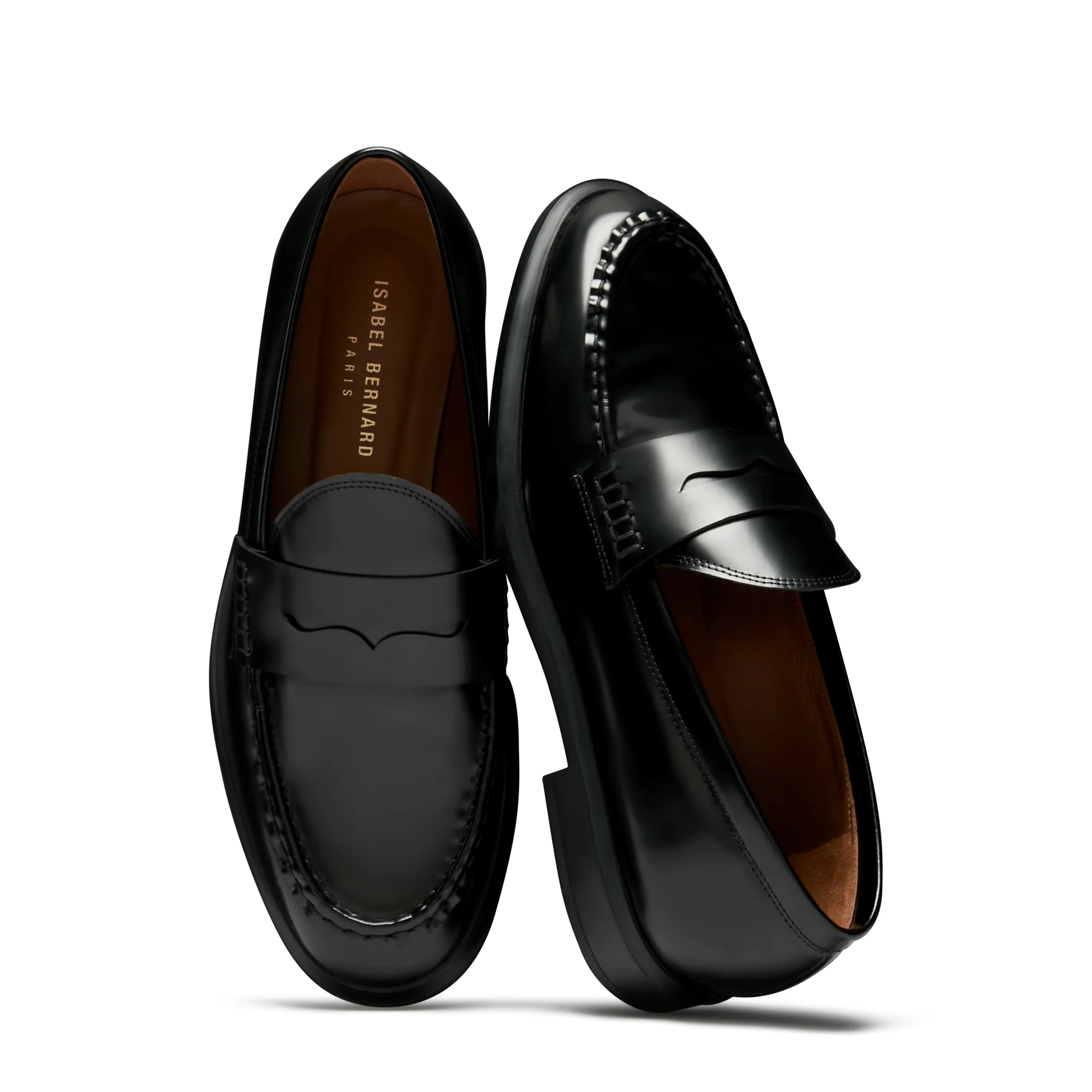 Vendôme Blandine black spazzolato leather loafers - Image 8
