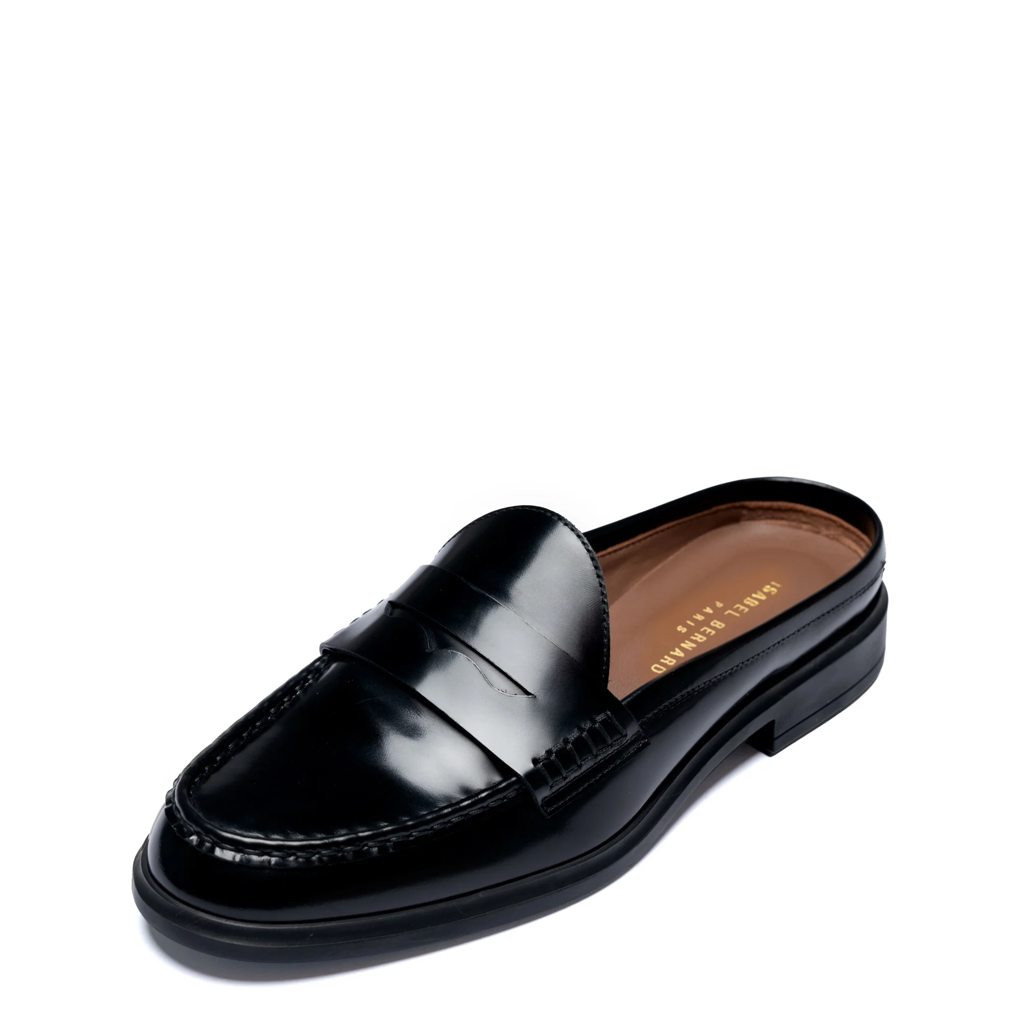 Vendôme Blandine black spazzolato leather mules - Image 10