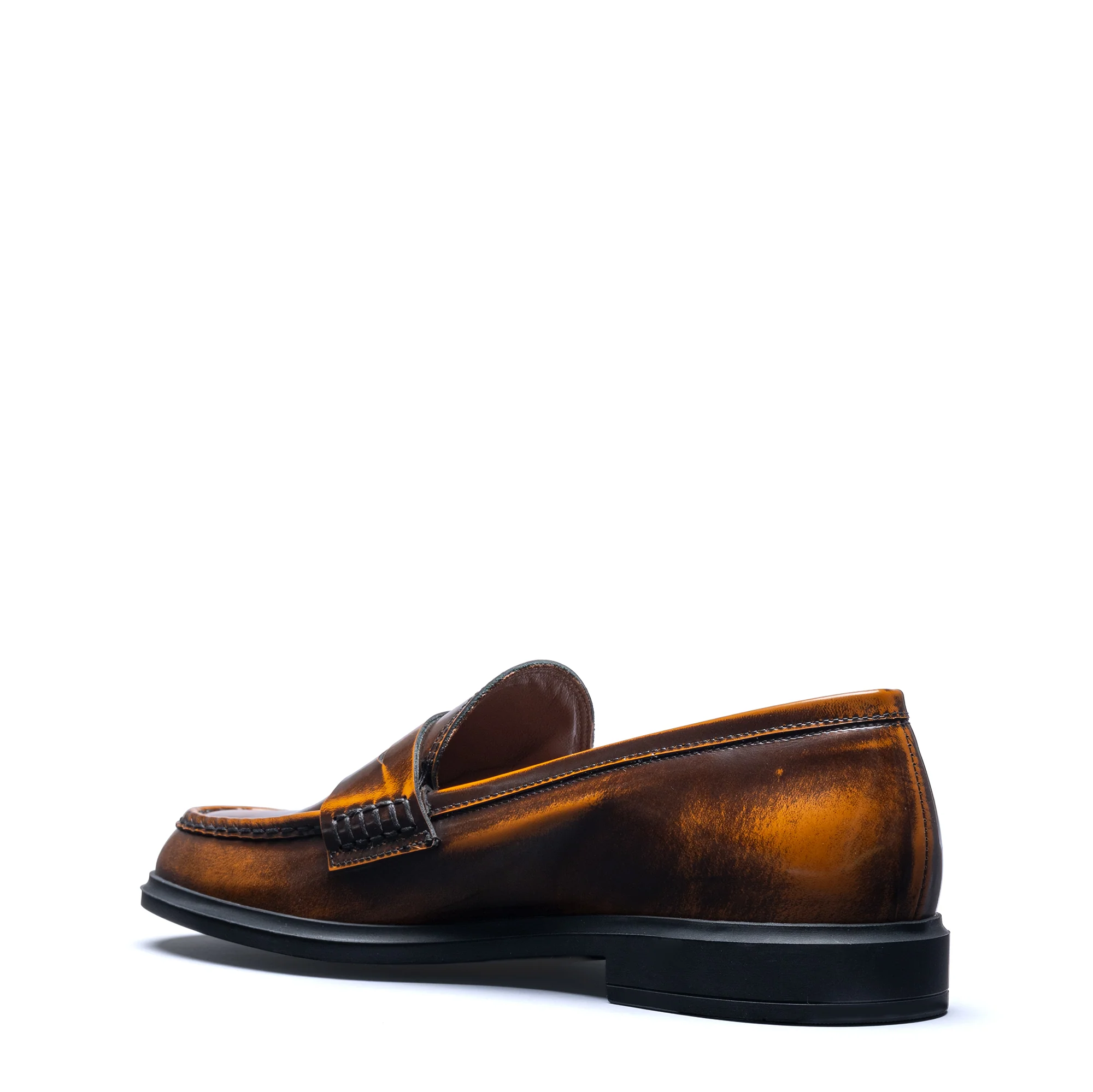 Vendôme Blandine cognac spazzolato leather loafers - Image 5