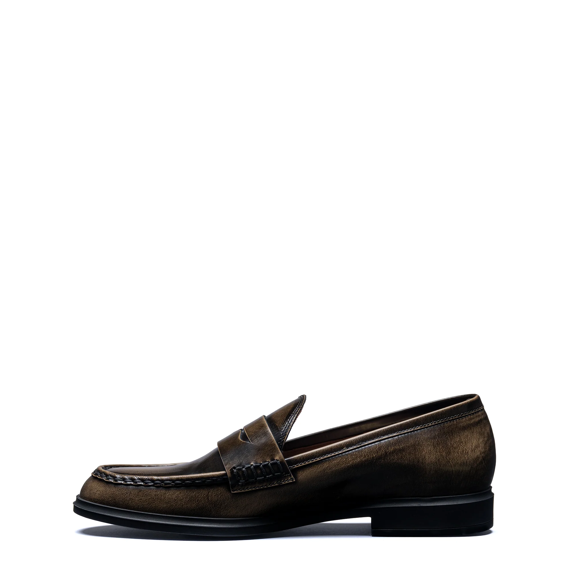 Vendôme Blandine mocha spazzolato leather loafers - Image 4