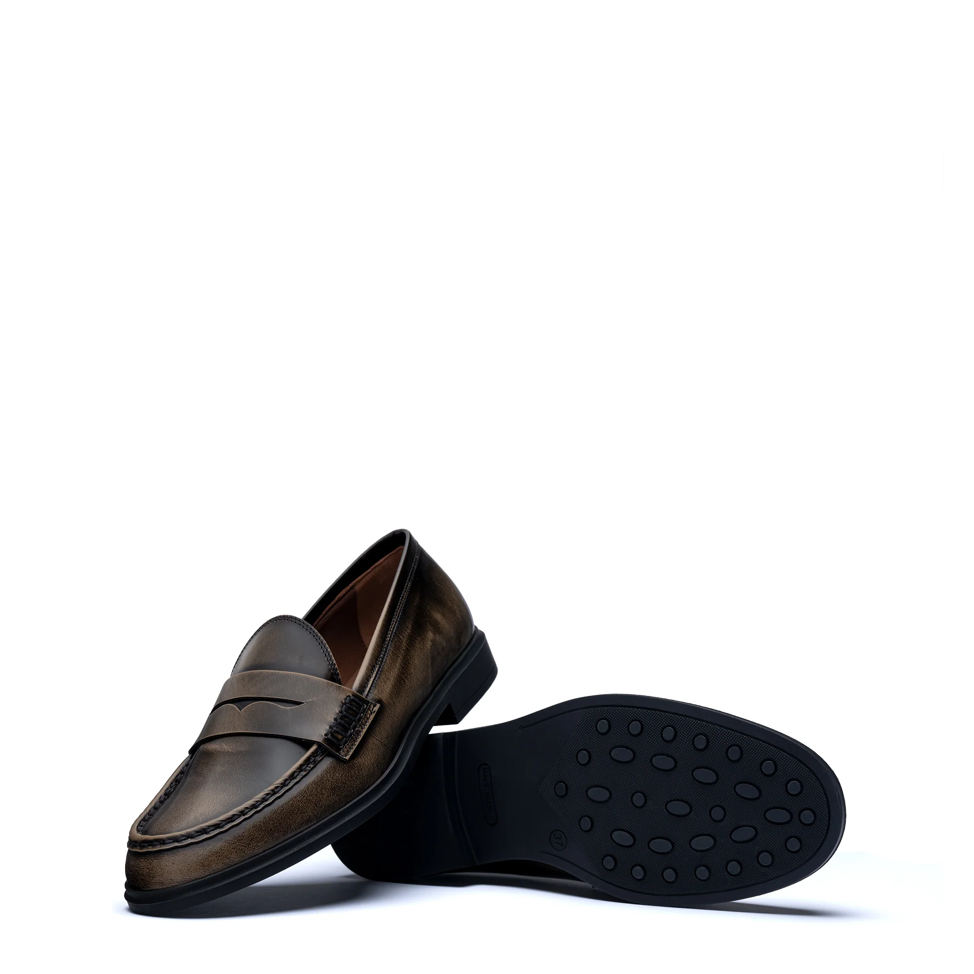 Vendôme Blandine mocha spazzolato leather loafers - Image 6