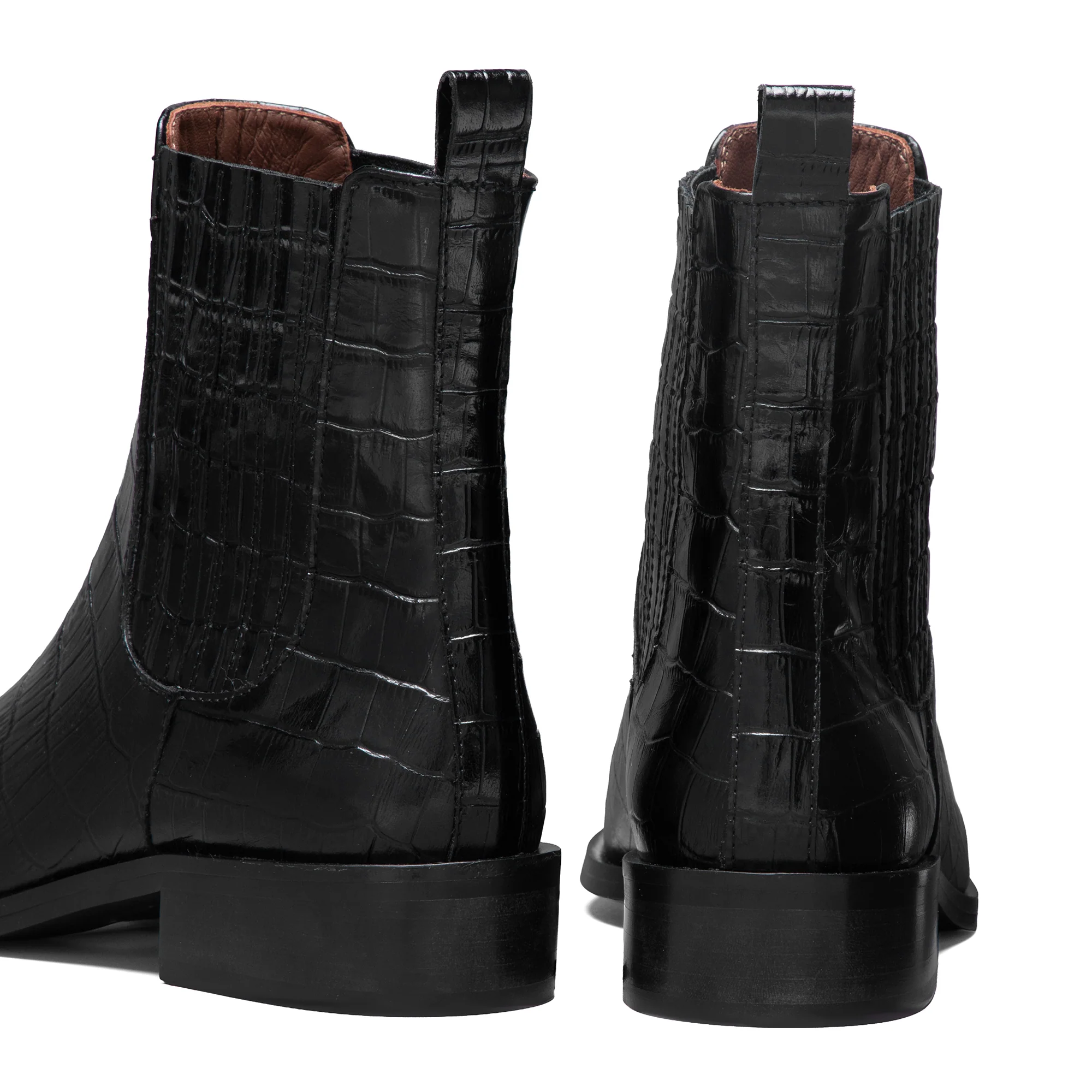 Vendôme Chey Croco Black Calfskin Leather Chelsea Boots - Image 5
