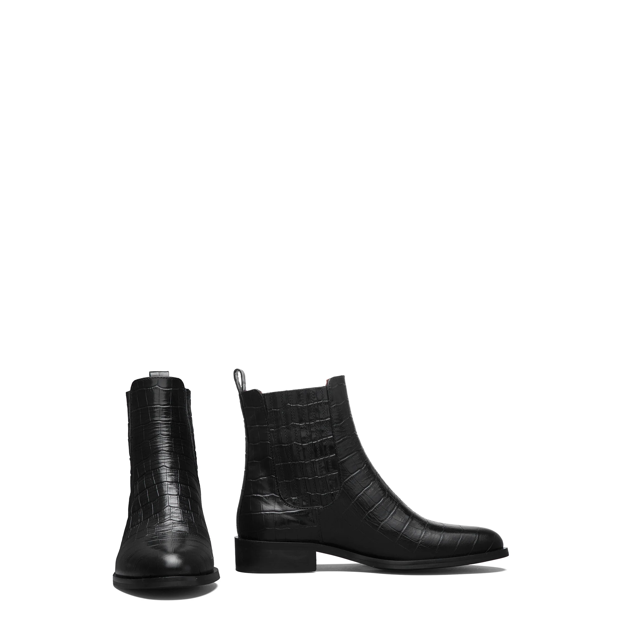 Vendôme Chey Croco Black Calfskin Leather Chelsea Boots - Image 6