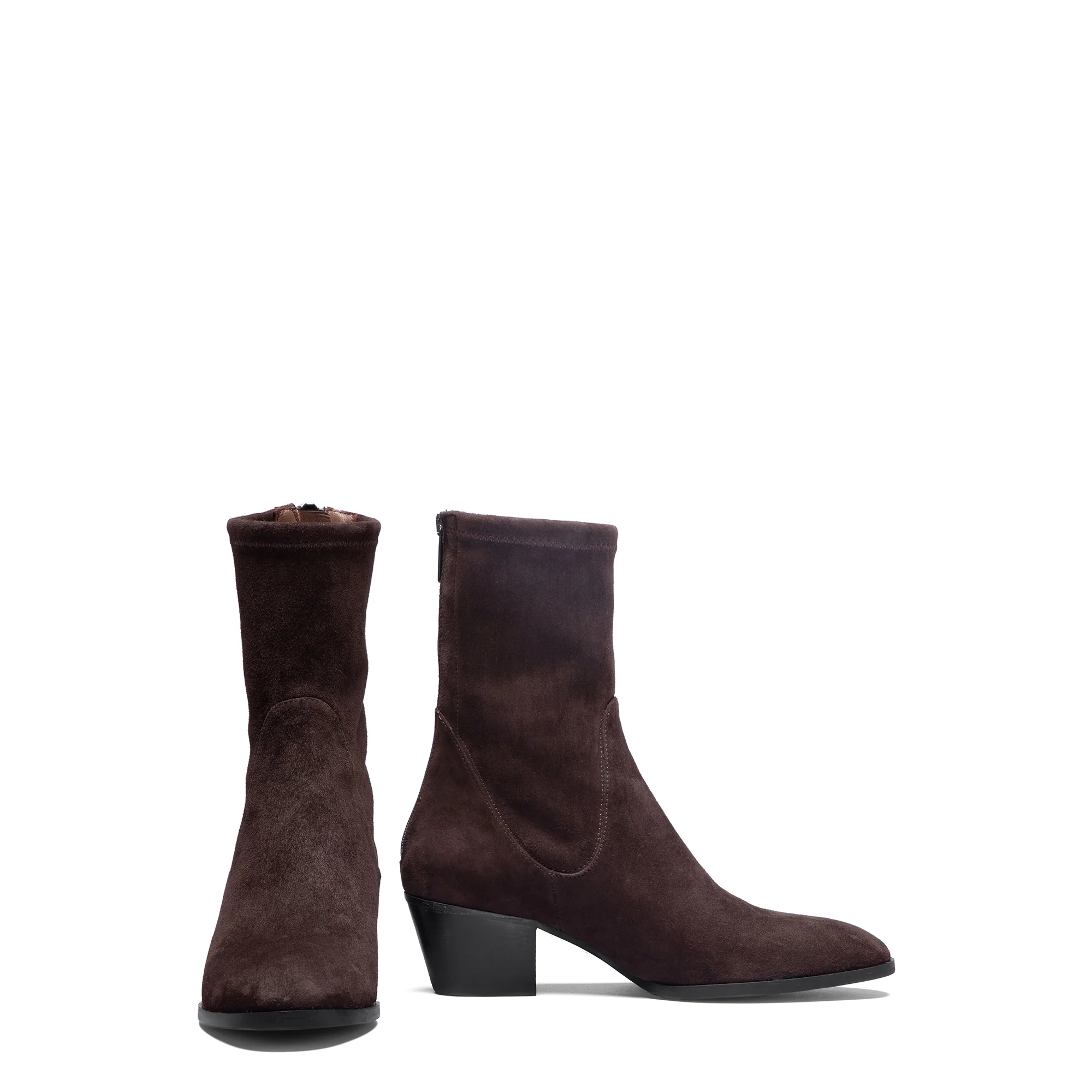 Vendôme Estelle Brown Stretch Suede Boots - Image 6