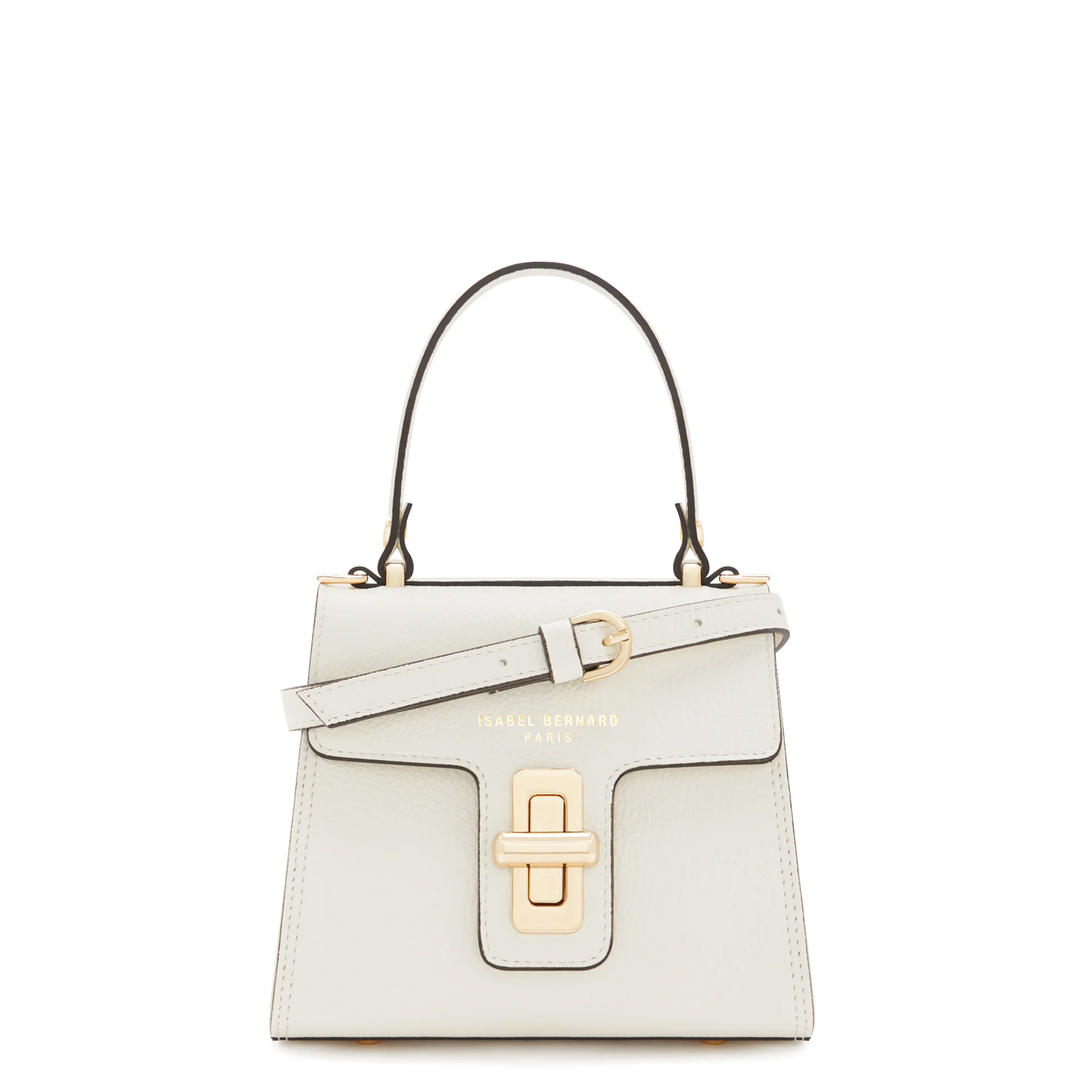 Femme Forte Simone Mini white leather handbag calfskin leather