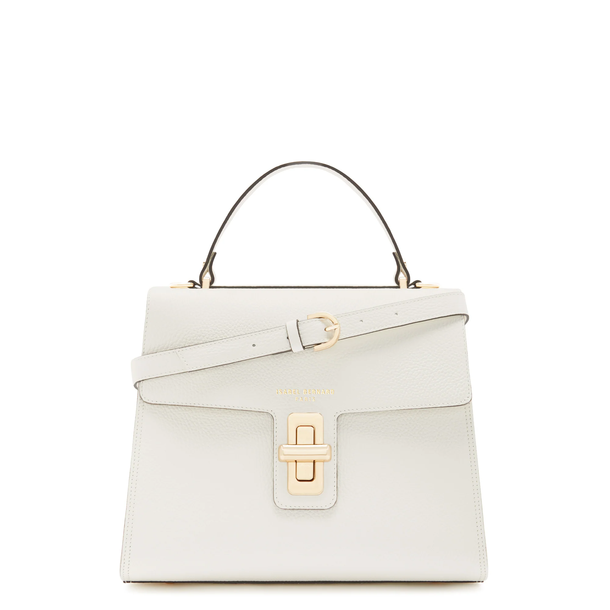 Femme Forte Simone Midi white leather handbag calfskin leather